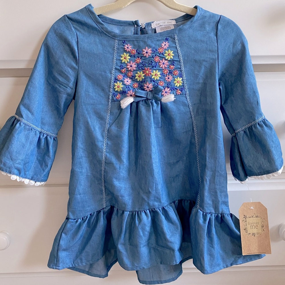 NWT FOREVER ME Girls Chambray Tunic